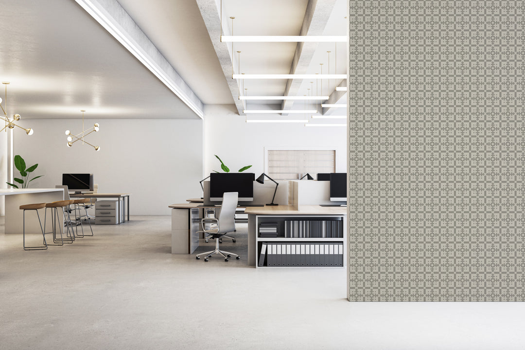 Piazza - Walnut Wallpaper