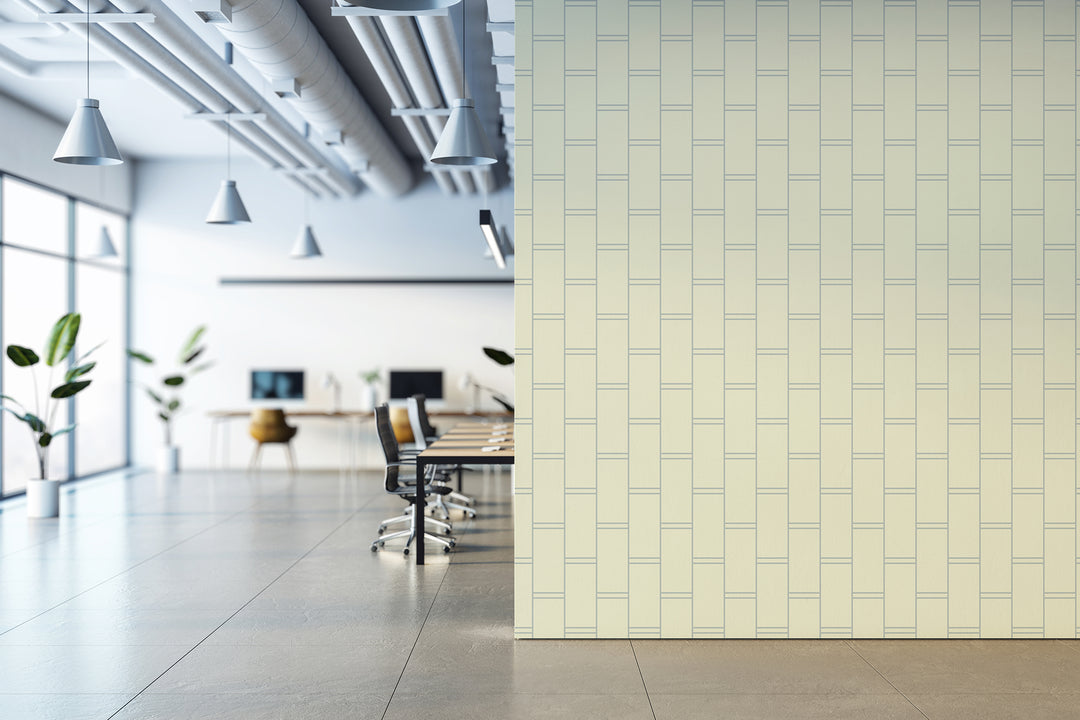 Pillar Stripe - Pale Mineral Blue Wallpaper