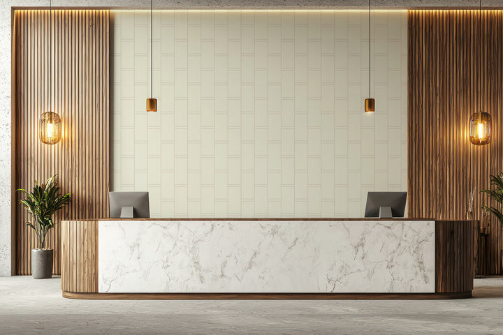Pillar Stripe - Shell Tint Wallpaper