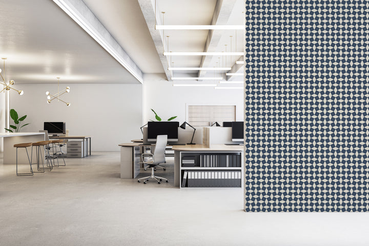 Tailored Check - Oxford Blue Wallpaper