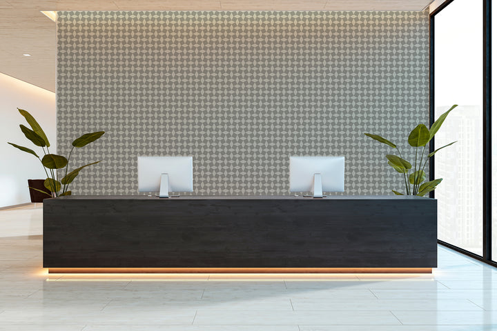 Tailored Check - Walnut Wallpaper