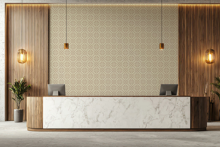 Villa Mosaic - Washed Terracotta Wallpaper