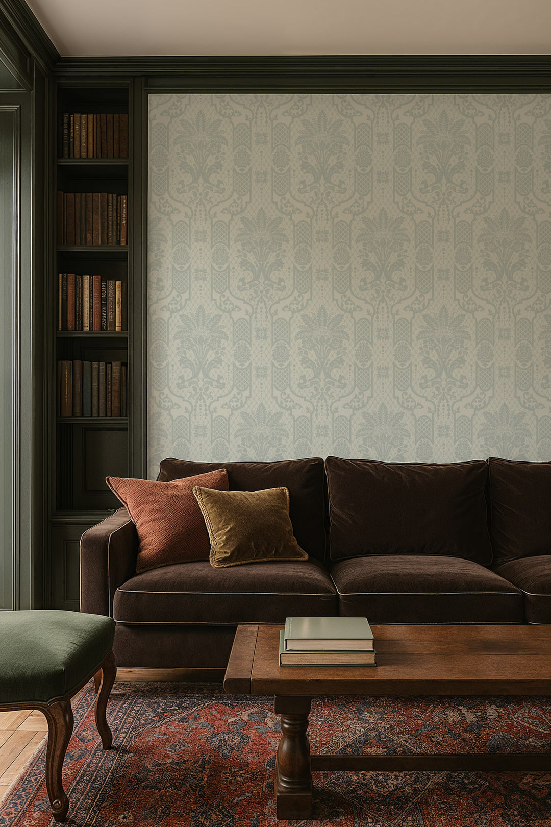 Columnar Bloom - Pale Blue Gray Wallpaper