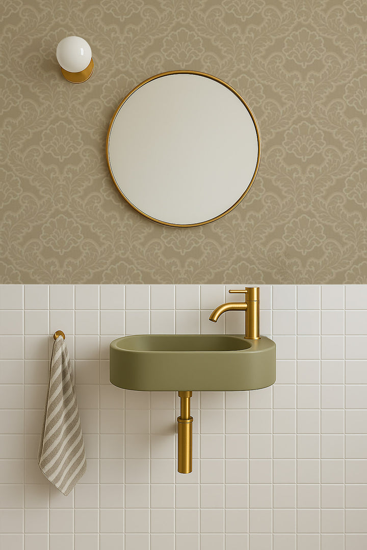 Drawing Room Leaf - Champagne Wallpaper