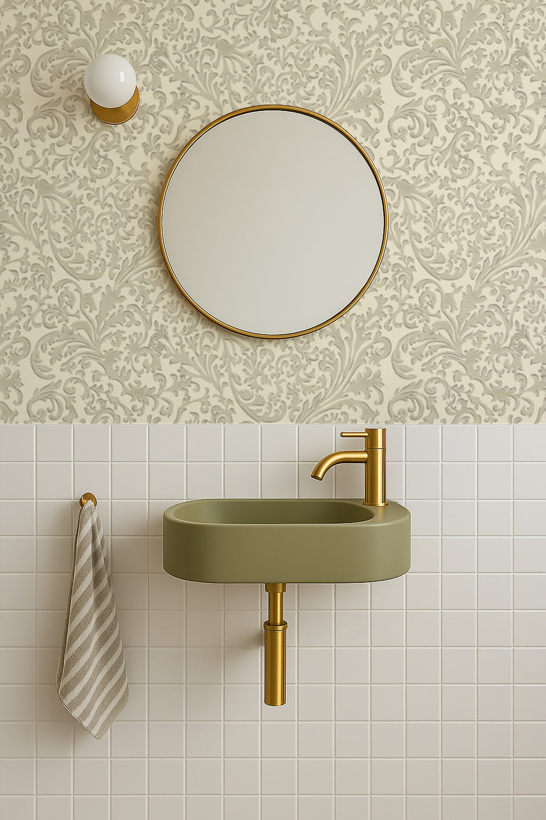 Florentine Vine - Linen Wallpaper
