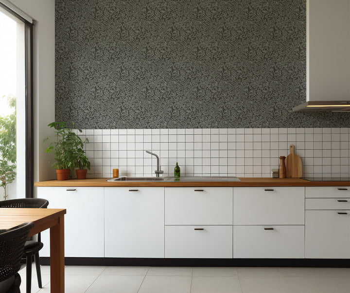 Florentine Vine - Obsidian Wallpaper