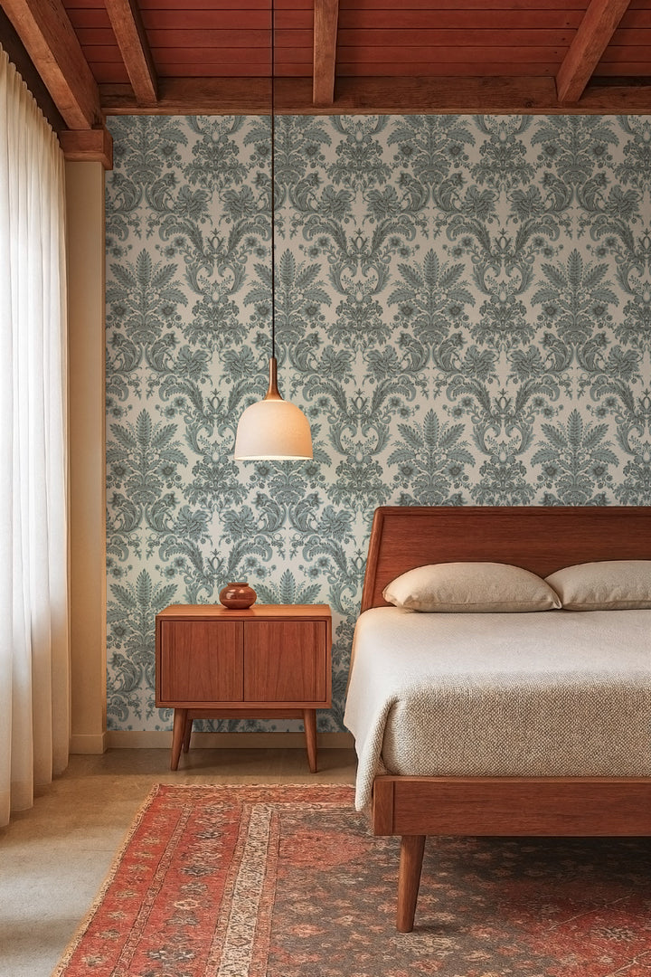 Parlor Paper - Celadon Wallpaper