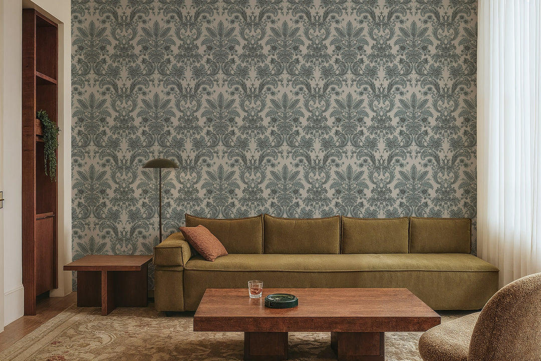 Parlor Paper - Celadon Wallpaper