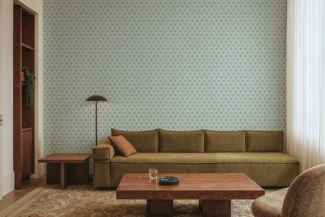 Stone Lace - Champagne Blue Wallpaper