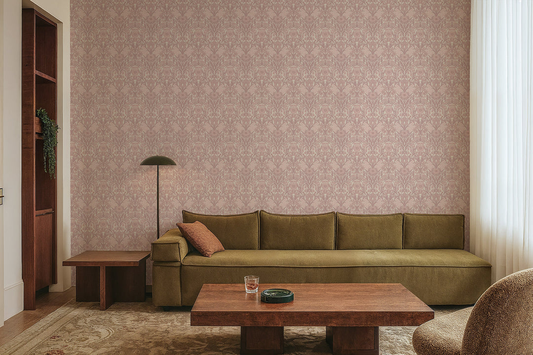 Wild Meadow - Dusty Blush Wallpaper