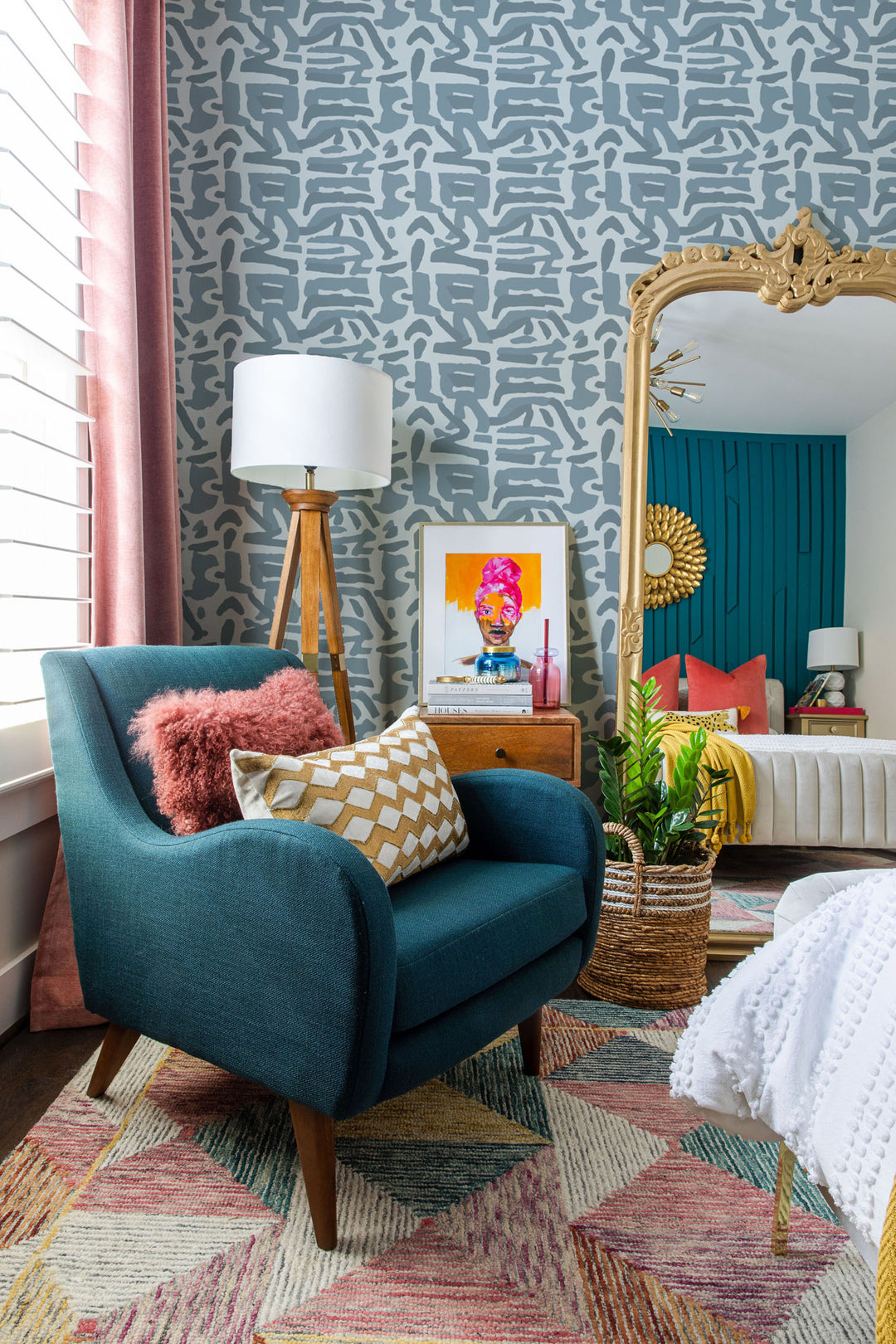 Tribal Traditions - Sky Blue Wallpaper by Blessed Little Bungalow