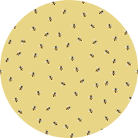 Bee - Cream Wallpaper by Cara's Garden