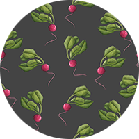 Radishes - Watercolor Wallpaper by Cara's Garden