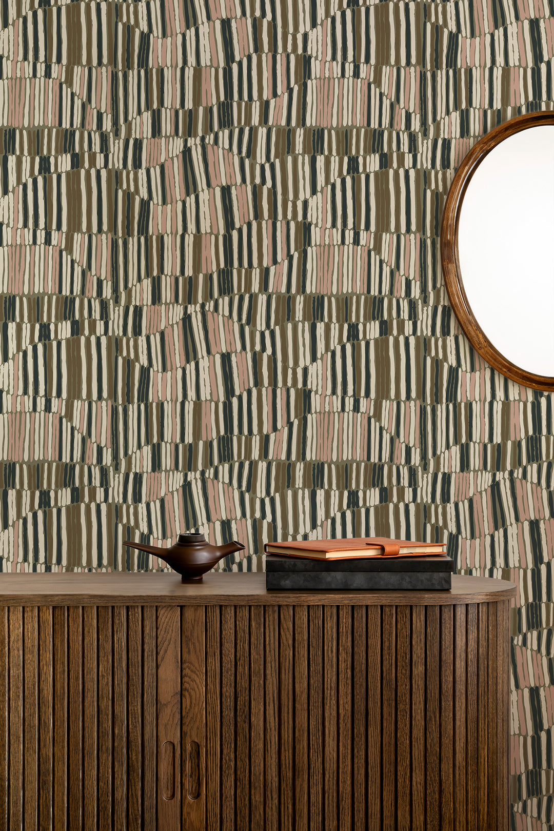 Jamaican Waves - Olive Blush Wallpaper by Forbes Masters