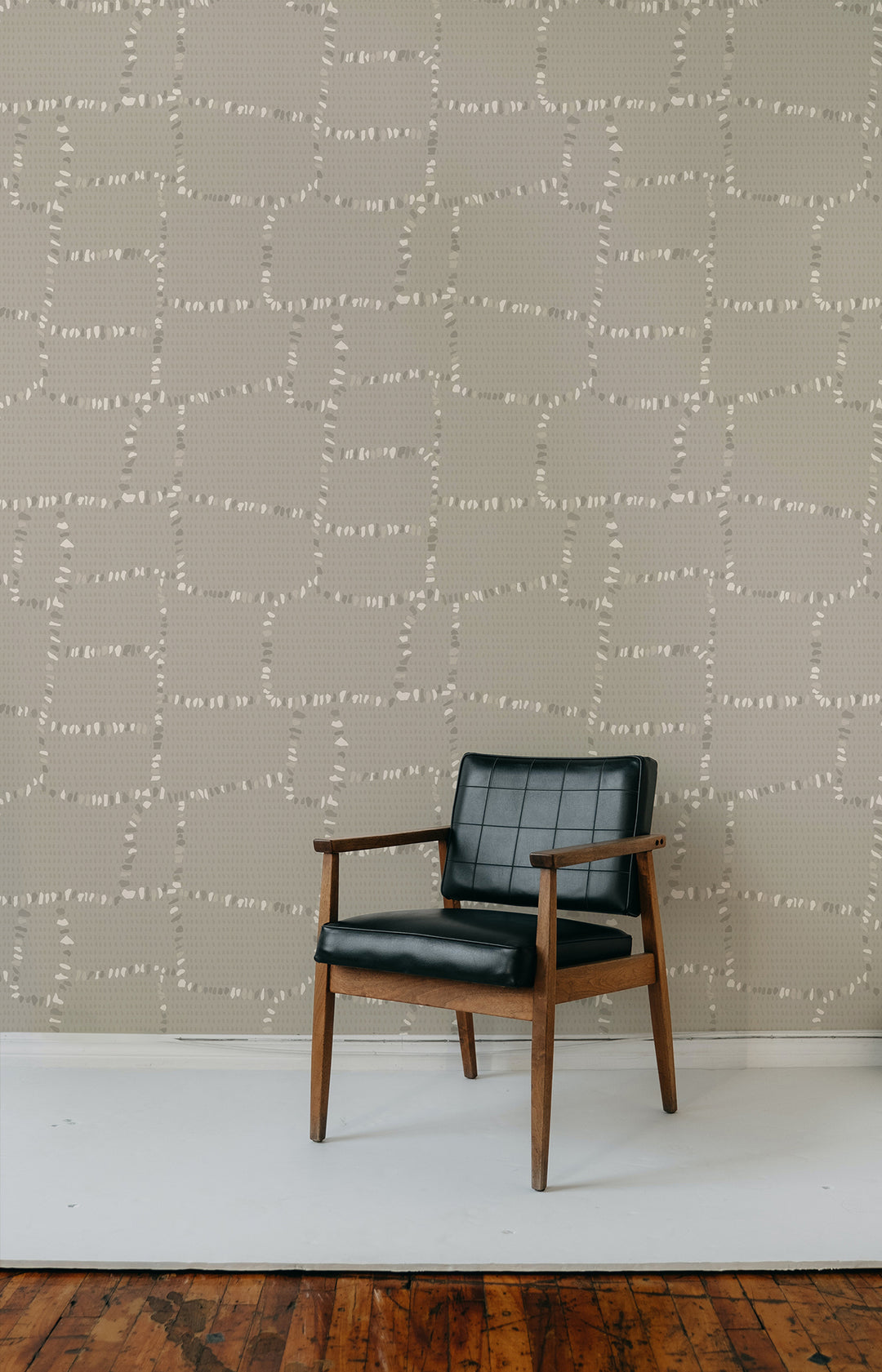 Tulum Ruins - Newsprint Gray Wallpaper by Forbes Masters