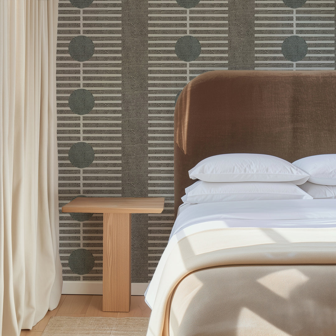 Nomalanga - Sage Taupe Wallpaper by Forbes Masters