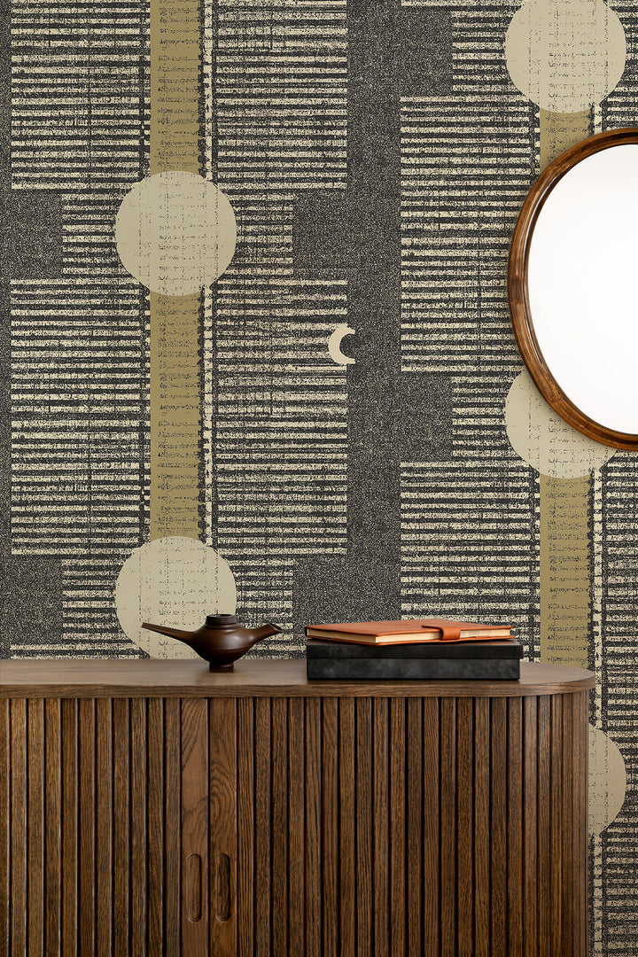Inyanga - Newsprint Gray Wallpaper by Forbes Masters