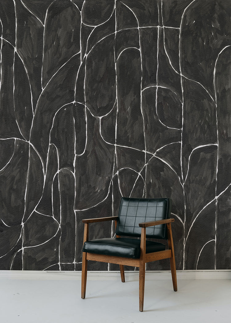 Boulder Beach Wall Mural - Black Wallpaper by Forbes Masters