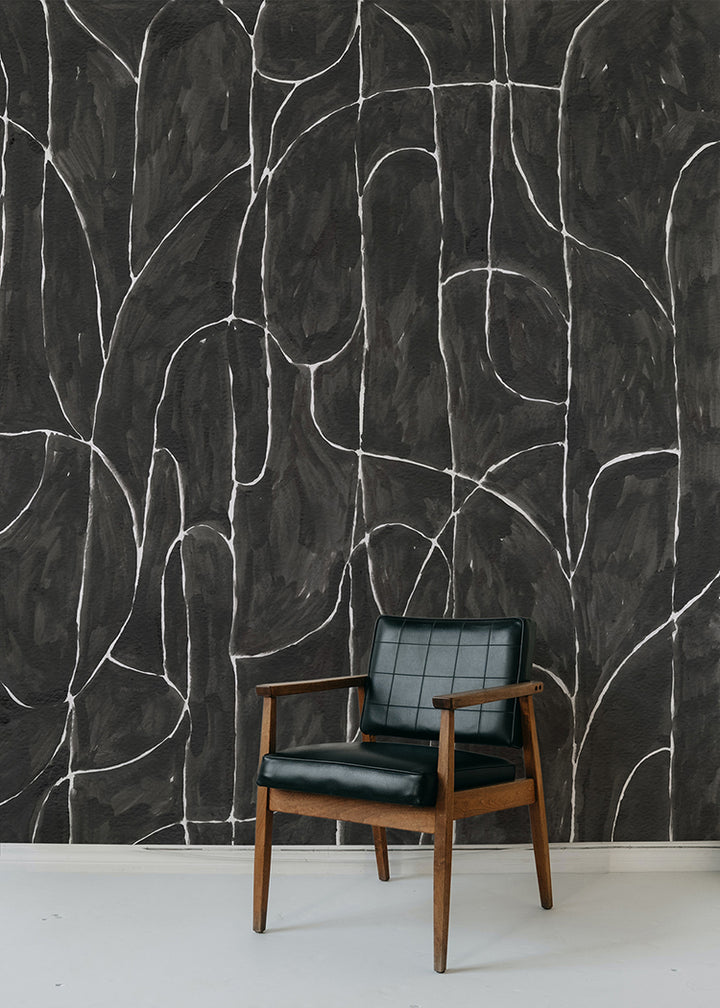 Boulder Beach Wall Mural - Black Wallpaper by Forbes Masters