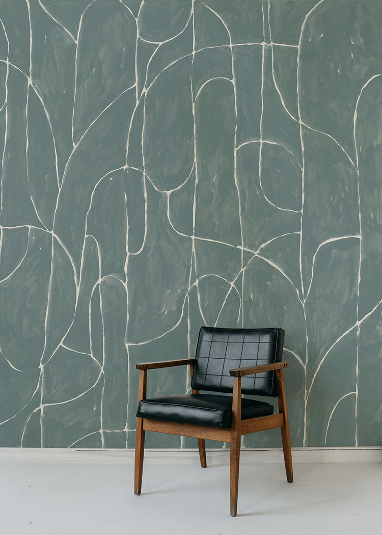 Boulder Beach Mural - Blue Jade Wallpaper by Forbes Masters