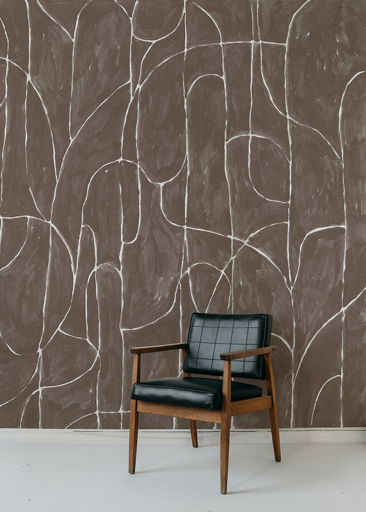 Boulder Beach Mural - Cocoa Wallpaper by Forbes Masters