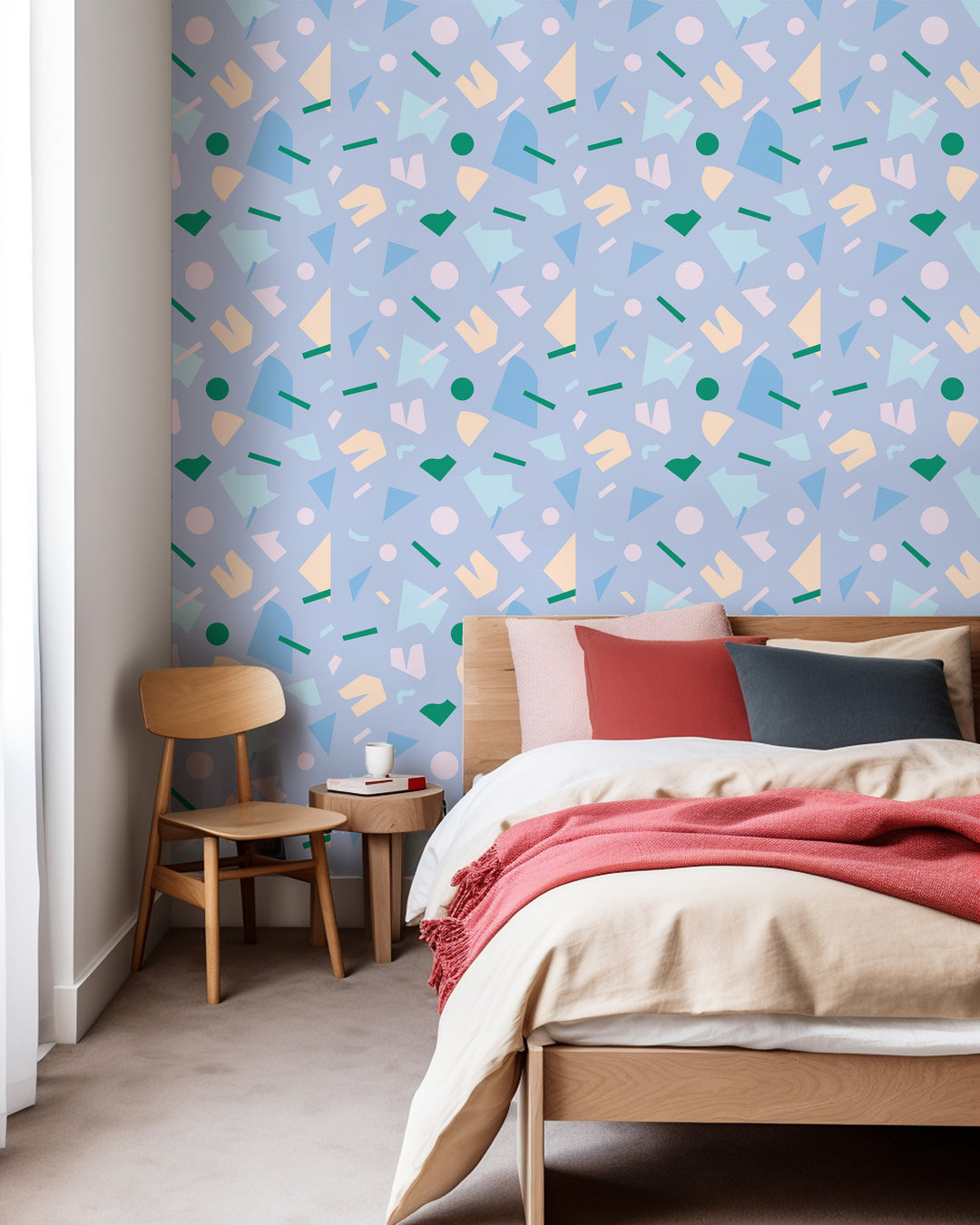 Shapes- Blue Wallpaper by Poketo