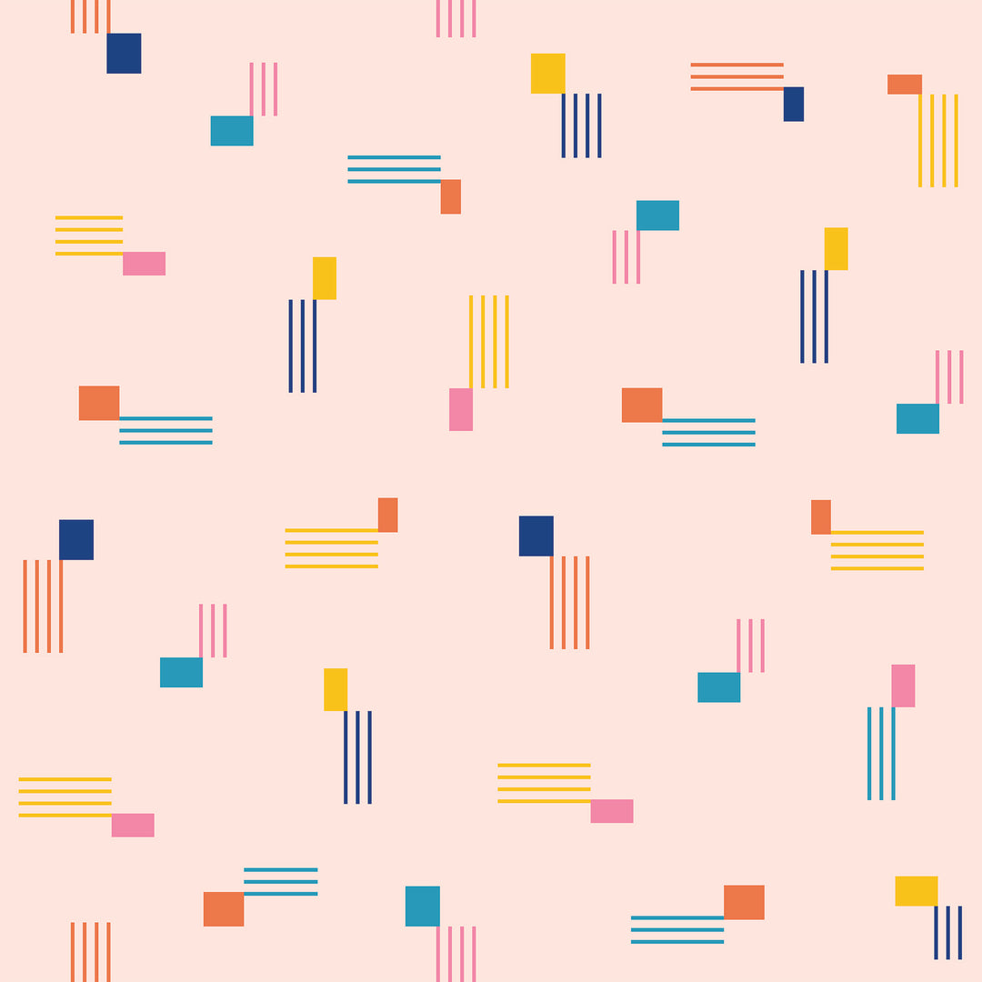 Stripes- Blush Wallpaper by Poketo