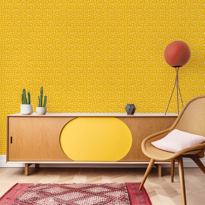 Chips - Yellow Wallpaper by Poketo