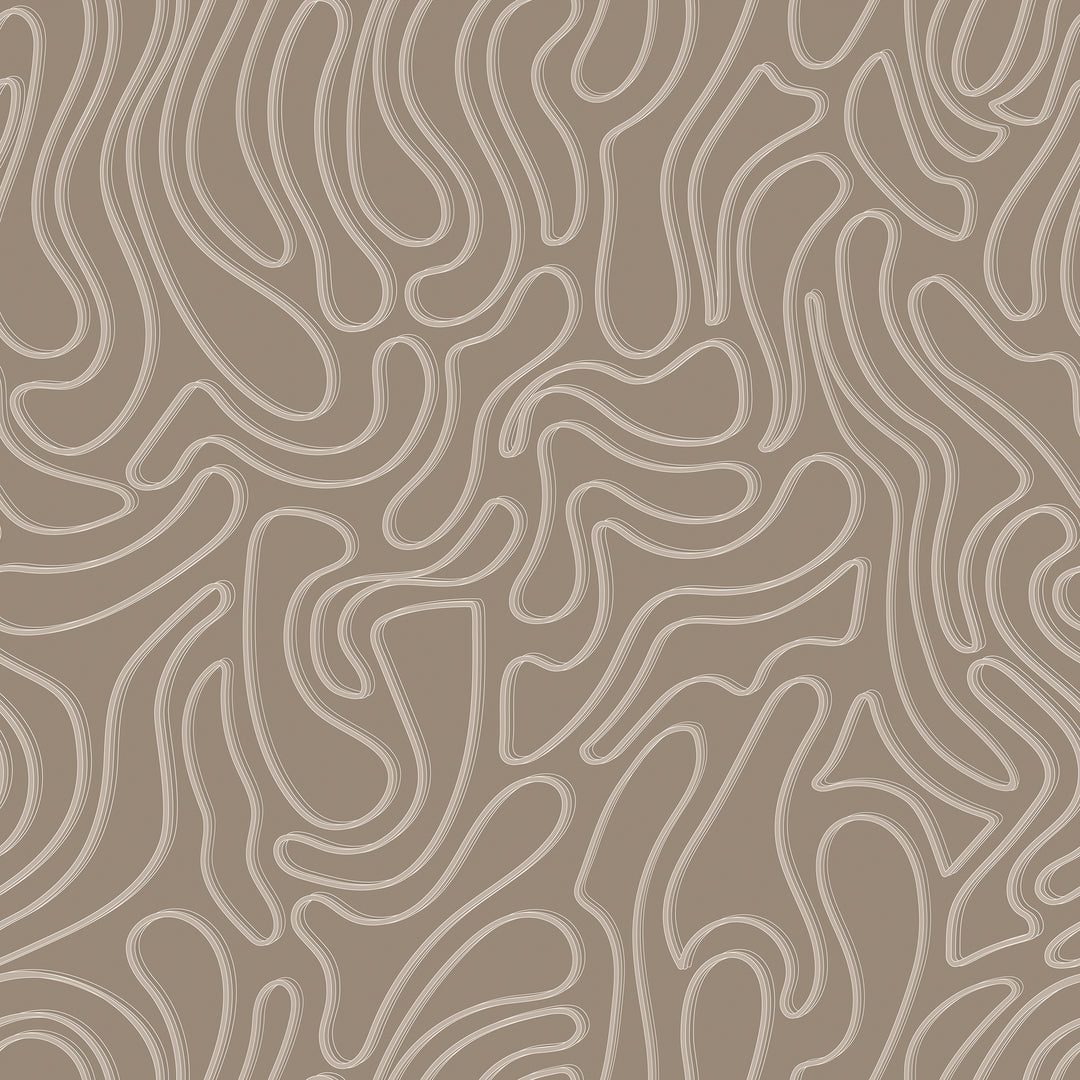 Aire - Deep Taupe Wallpaper by Sabrina Yvonne