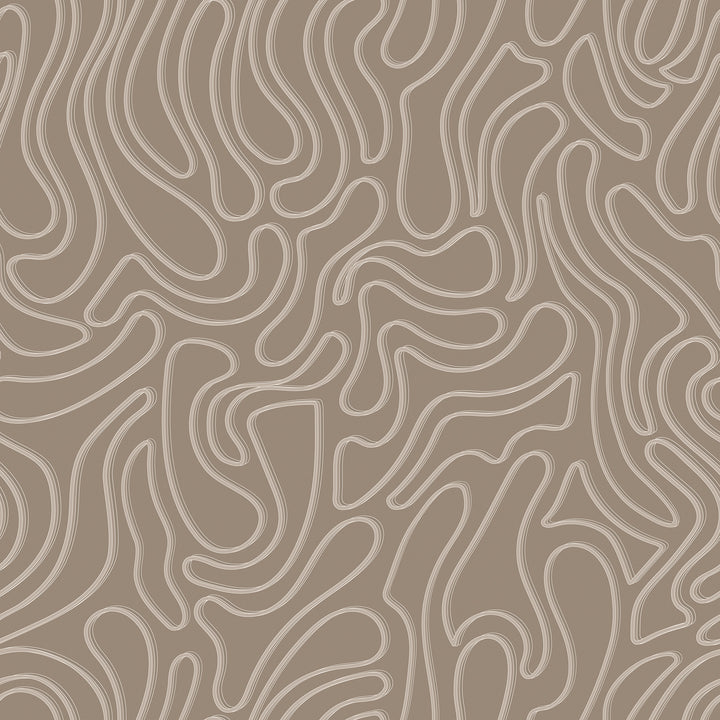 Aire - Deep Taupe Wallpaper by Sabrina Yvonne