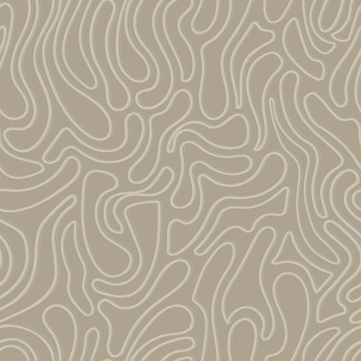 Aire - Taupe Wallpaper by Sabrina Yvonne