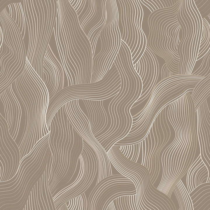 Meraki - Deep Taupe Wallpaper by Sabrina Yvonne