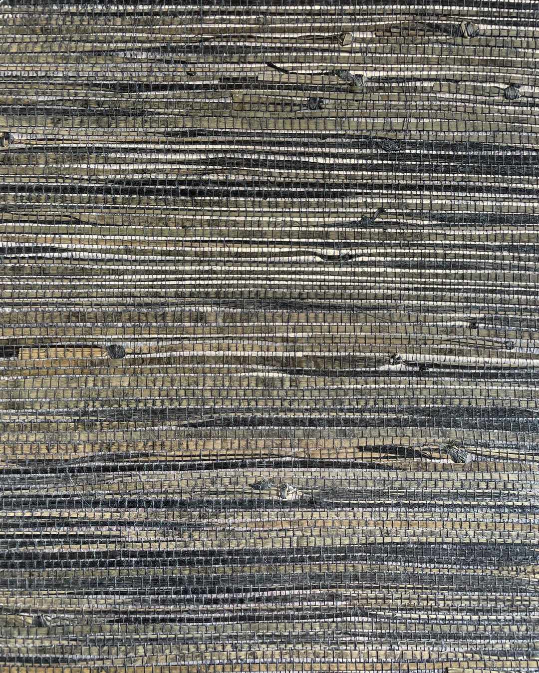 Black and Brown Iridescent Loose Weave Grasscloth Wallpaper