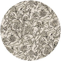 Wandervine - Ebony Taupe Botanical Wallpaper