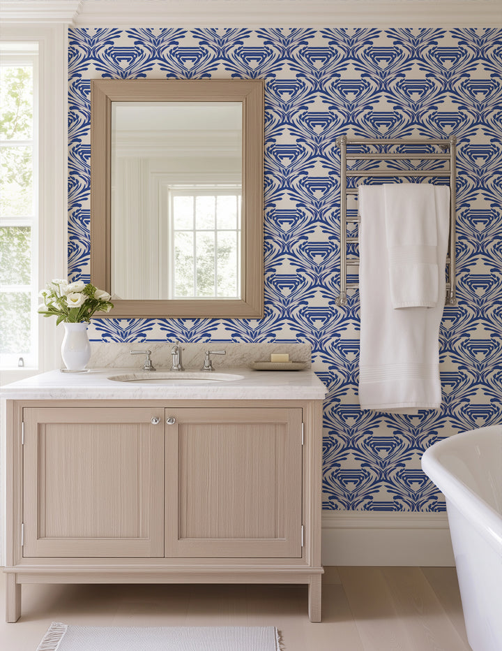 Watercolor - Cobalt Wallpaper by The Blush Label