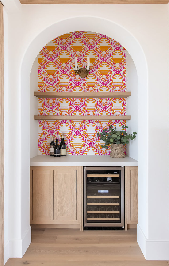 Watercolor - Pink & Coral Wallpaper by The Blush Label