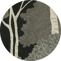 Storybook Forest Wall Mural - Sepia