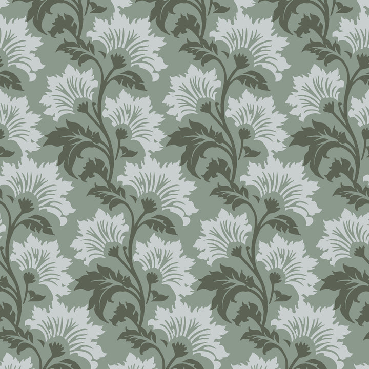 Wildflower - Silver Sage Botanical Wallpaper