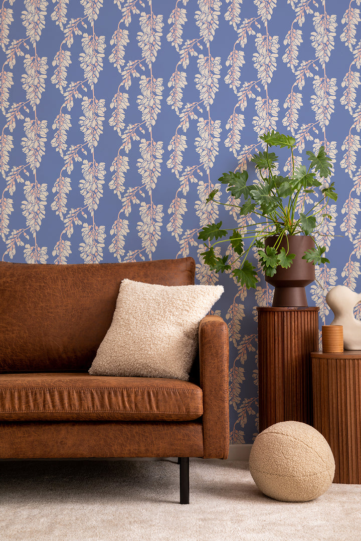 Wisteria Floral - Royal Wallpaper