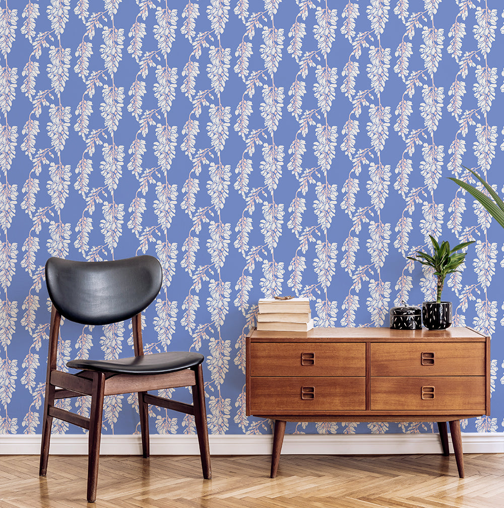 Wisteria Floral - Royal Wallpaper