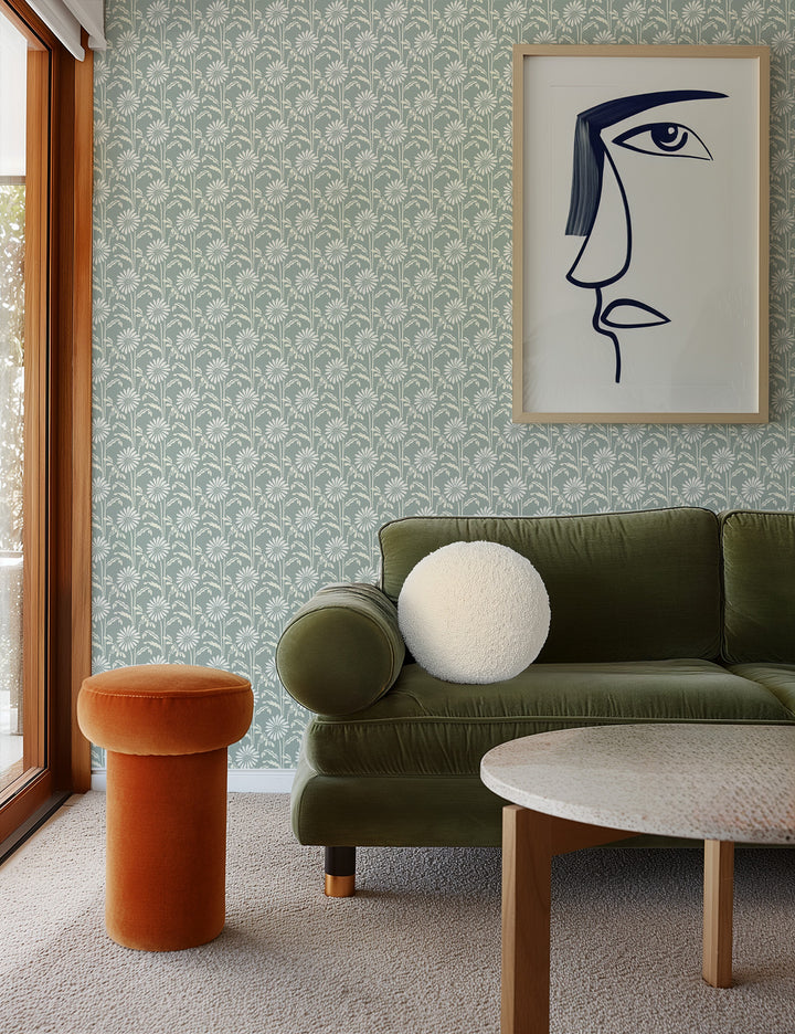 Woodland Bloom - Powder Ash Floral Wallpaper