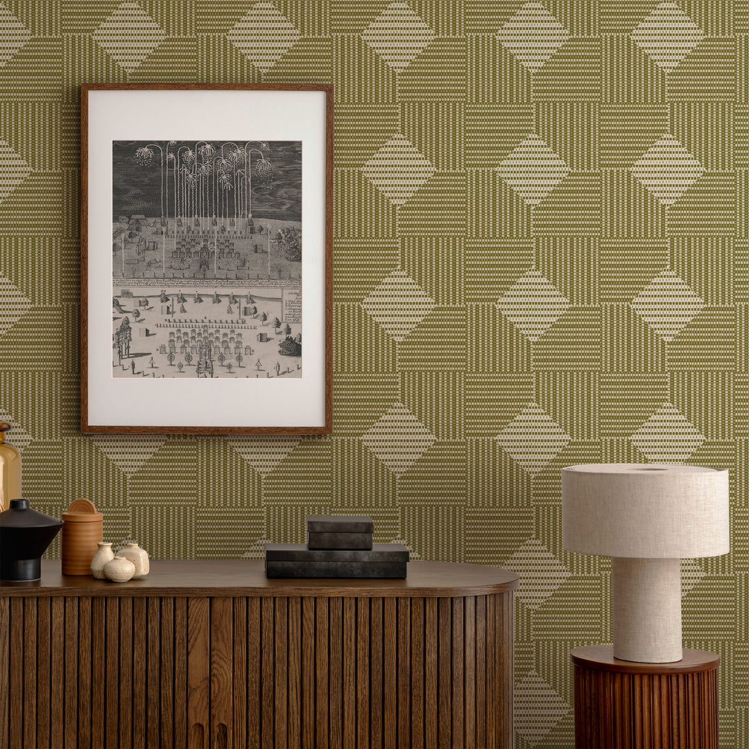 Woven Basket - Sage Wallpaper