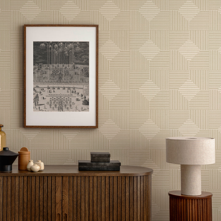 Woven Basket - Canvas Wallpaper