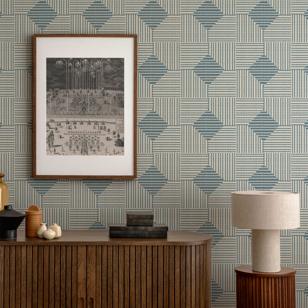 Woven Basket - Early Morning Blue Wallpaper
