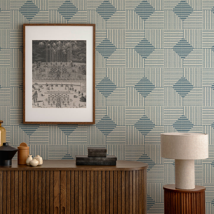 Woven Basket - Early Morning Blue Wallpaper