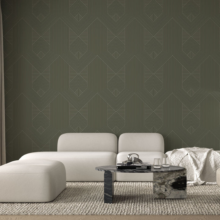 Zuri - Olive Wallpaper by Sabrina Yvonne