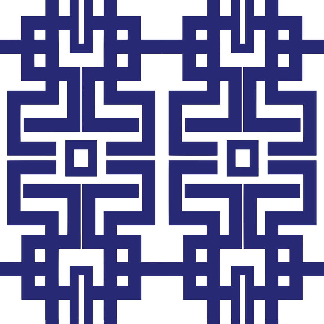 Aztec - Navy Wallpaper by The Blush Label