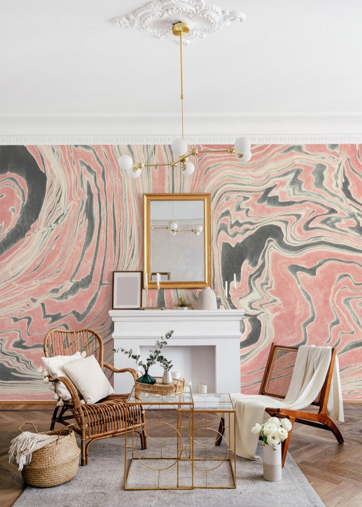 Rose Ring Marble Wall Mural