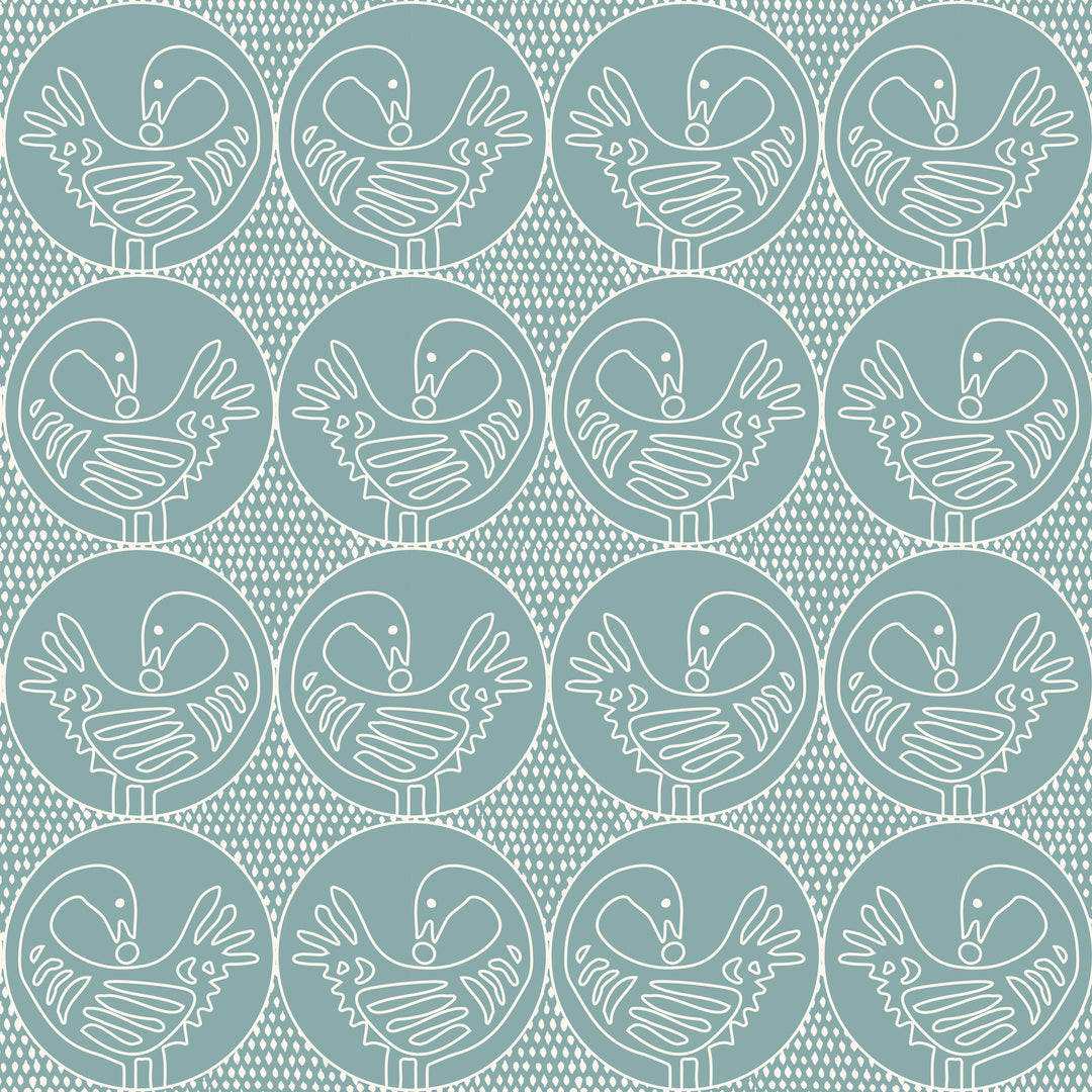 Sankofa - Sea Cliff Blue Wallpaper by Forbes Masters