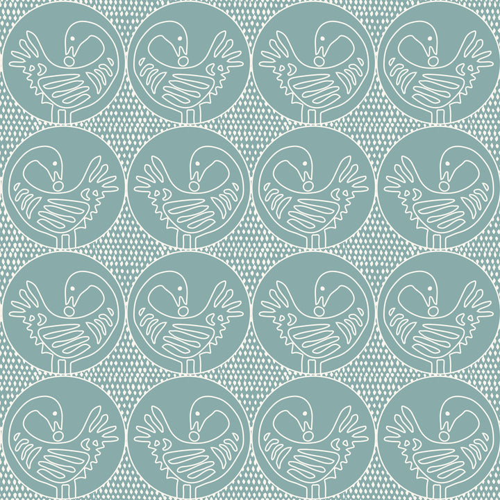 Sankofa - Sea Cliff Blue Wallpaper by Forbes Masters